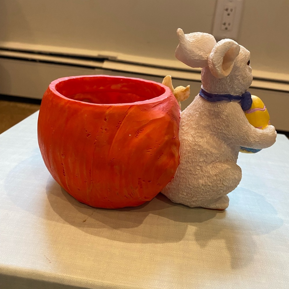 Colorful Bunny Figurine Set with Egg Holder - Picture 8 of 10